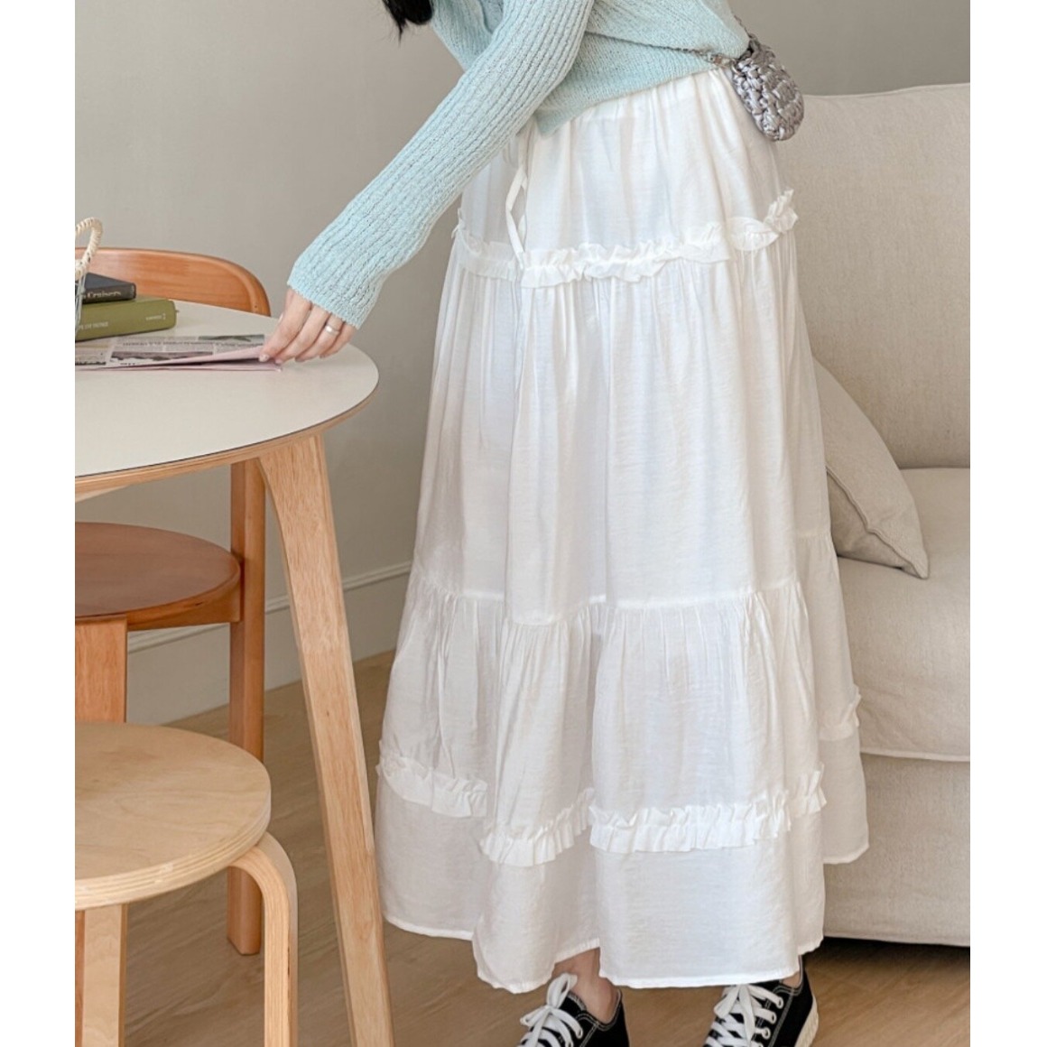 Korean Daily Lifestyle - Summer New Elastic Knot Long Half