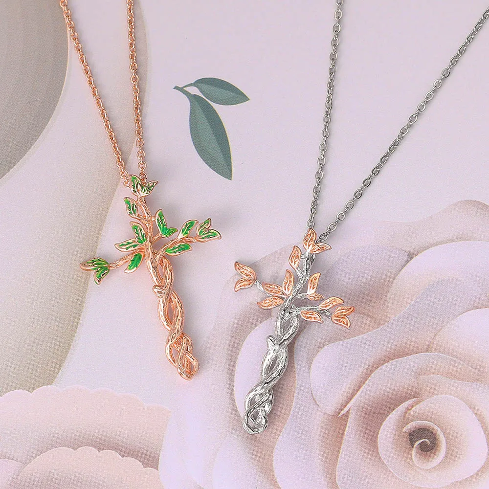 Korean Daily Lifestyle - Korean-Style Aesthetic Cross Necklace - Gold