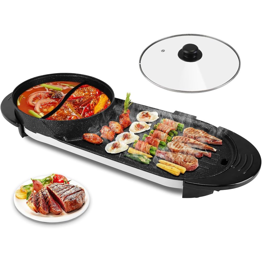 Korean Bbq Grill - Hot Pot Electric with Grill, 2