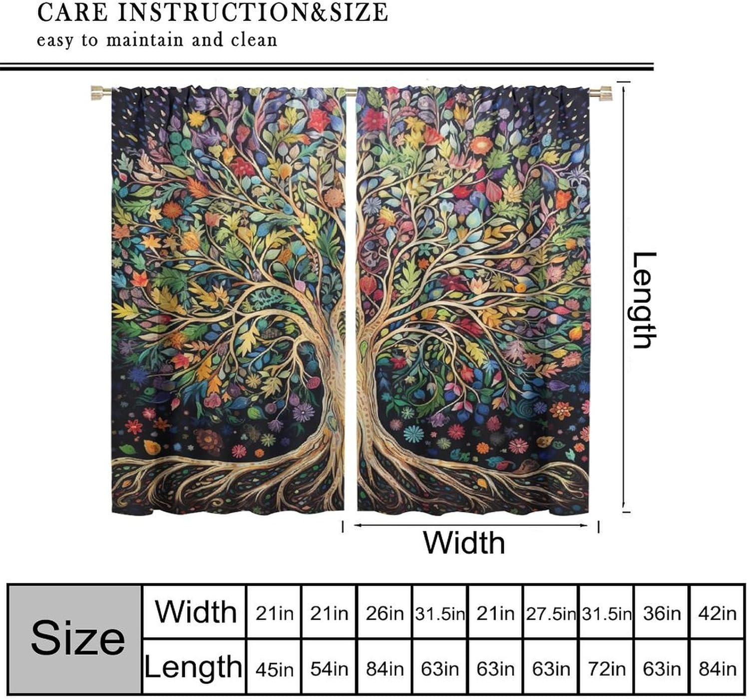 Tree of Life Curtains, Fantasy – обзор и цена Modern Korean Lifestyle