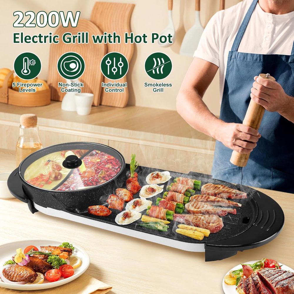 Hot Pot Electric with Grill, 2 – обзор и цена Korean Bbq Grill