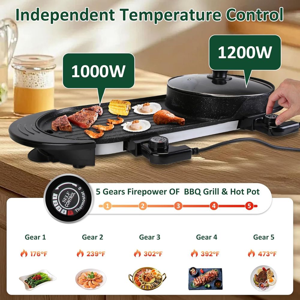 Hot Pot Electric with Grill, 2 – обзор и цена Korean Bbq Grill