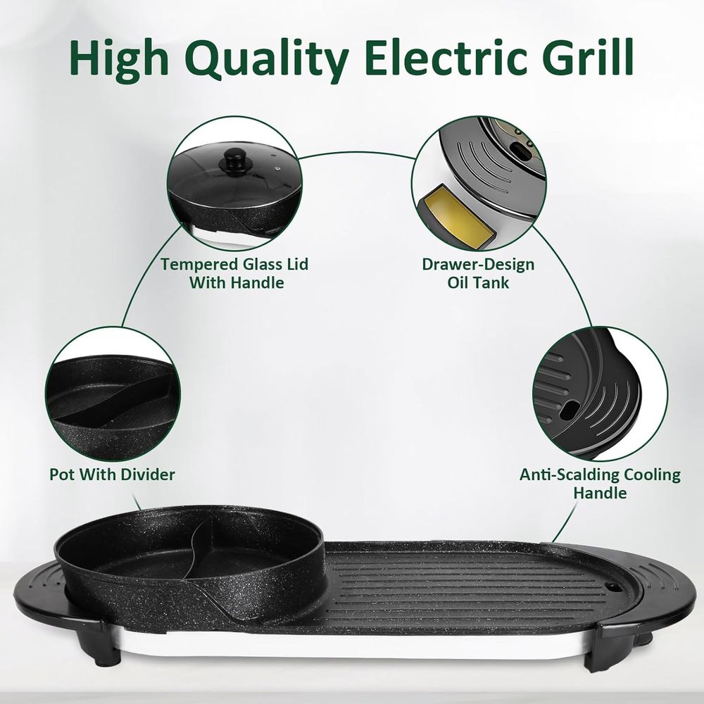 Hot Pot Electric with Grill, 2 – обзор и цена Korean Bbq Grill