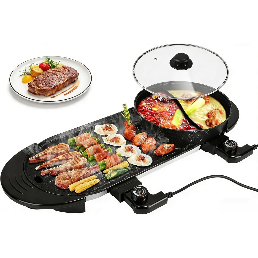 Electric Hot Pot with Grill, 2 – обзор и цена Korean Bbq Grill