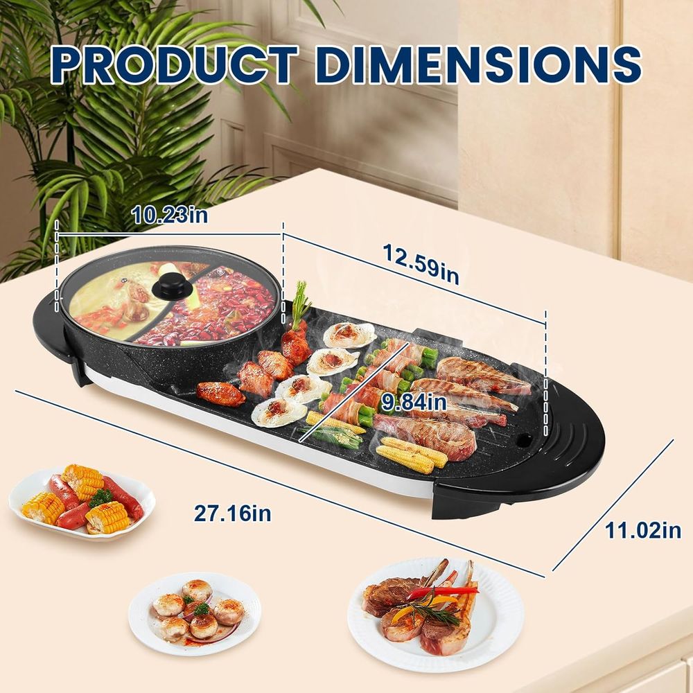 Electric Hot Pot with Grill, 2 – обзор и цена Korean Bbq Grill
