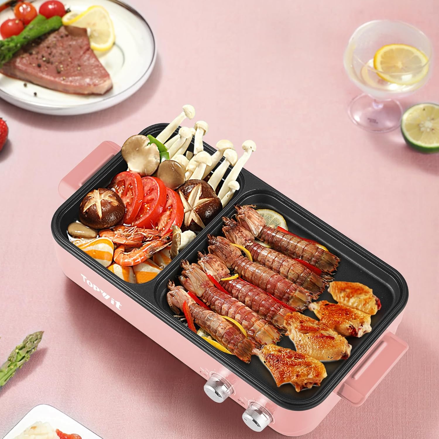 2 in 1 Hot Pot & Grill, Non-St – обзор и цена Korean Bbq Grill