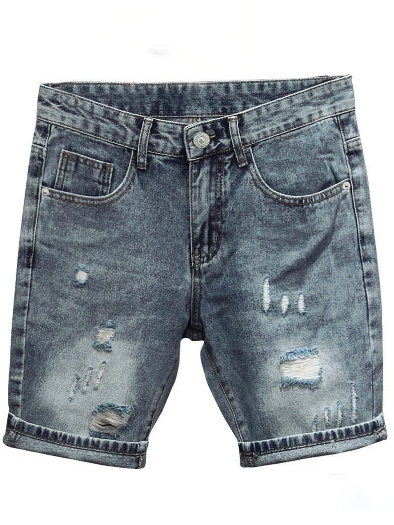 Light Blue Denim Shorts Men's  – обзор и цена Korean Lifestyle