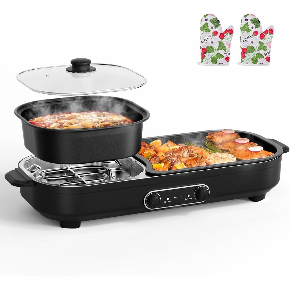 2 in 1 Hot Pot Electric with G – обзор и цена Korean Bbq Grill