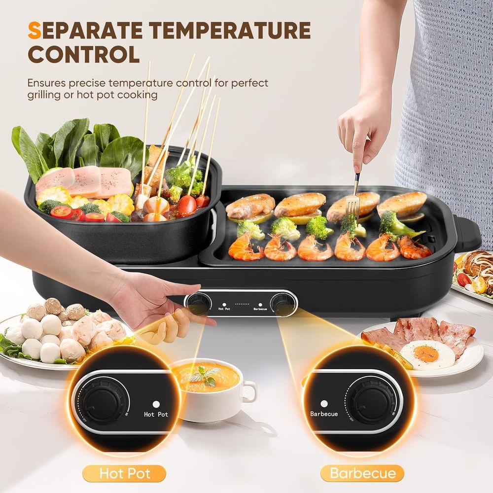2 in 1 Hot Pot Electric with G – обзор и цена Korean Bbq Grill