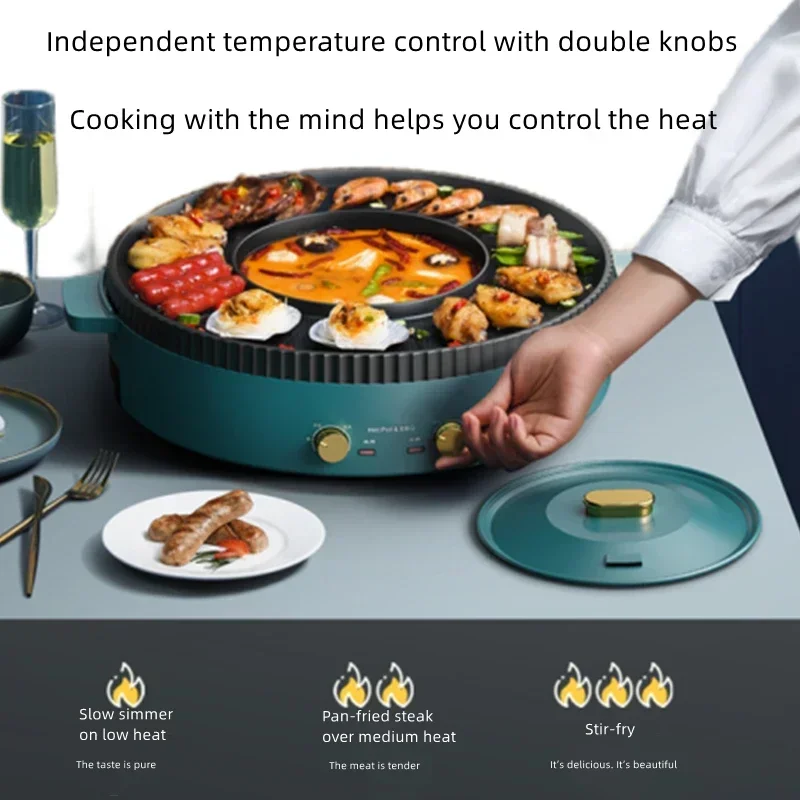 220v Home 1700W Hot Pot Electr – обзор и цена Korean Bbq Grill