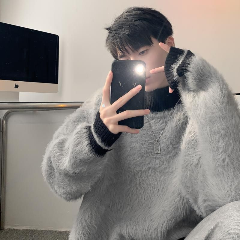 Fur Collar Pullovers Estampado – обзор и цена Modern Korean Lifestyle